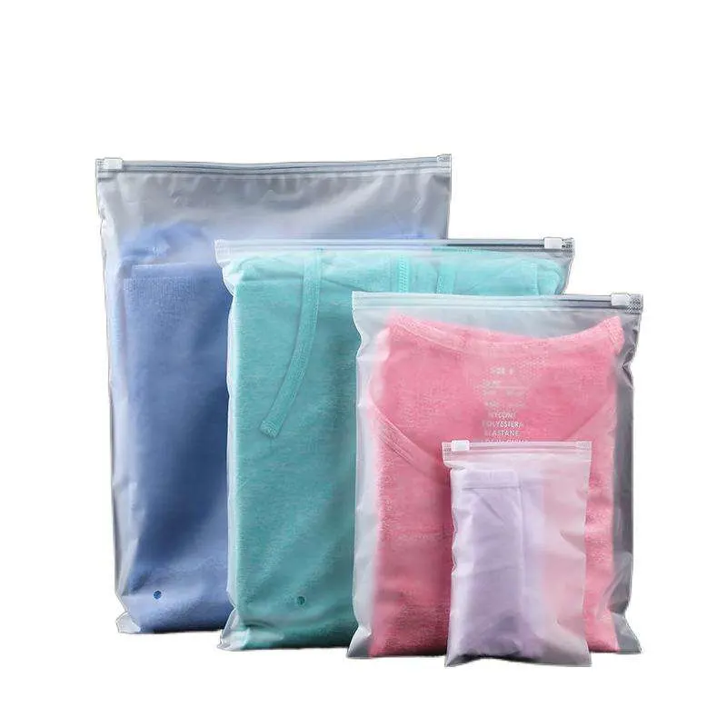 Custom Eco Friendly Matte Biodegradable Zip Lock Bag T Shirt Swimwear Plastic Clothing Zipper Bags for Clothes